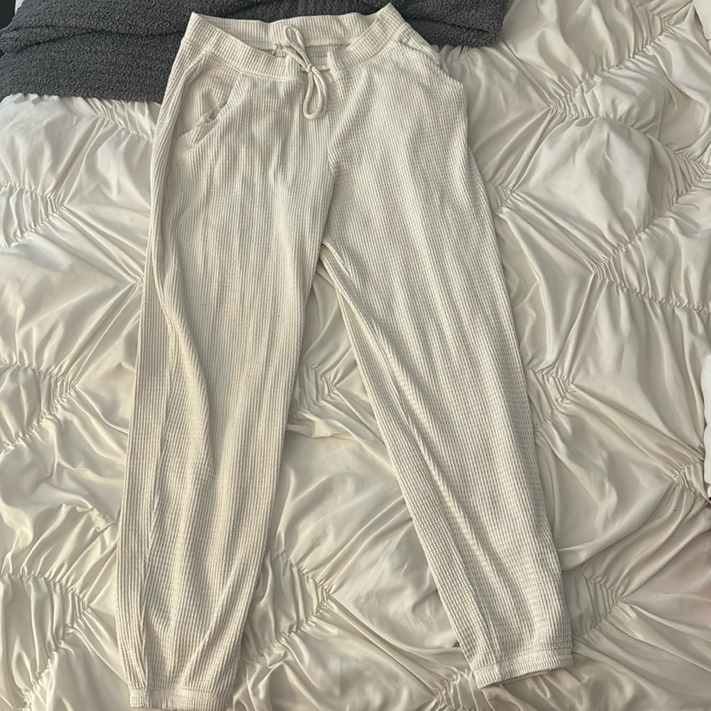 Waffle knit sweatpants